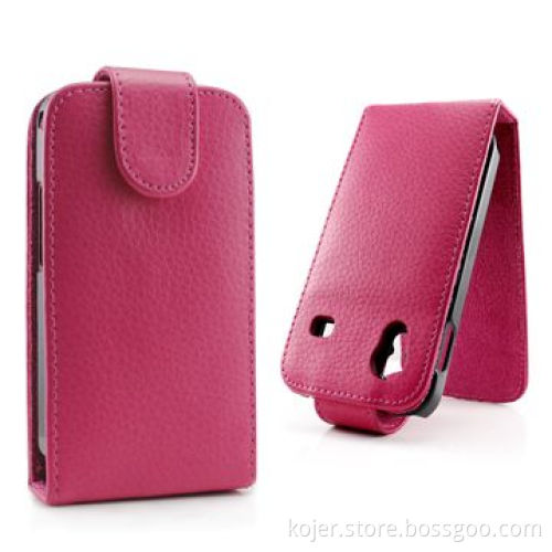 PU Leather Mobile Phone Cases for Samsung S5830 with Magnetic Flap, OEM Orders Welcomed